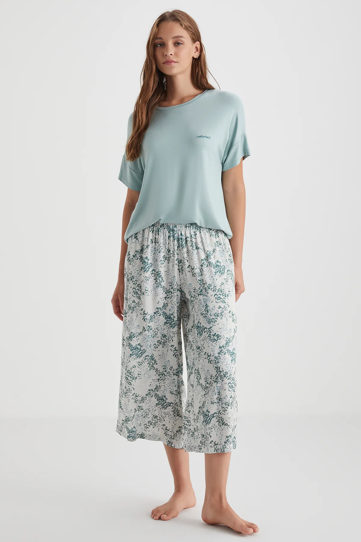 Catherine's Yumuşak Dokulu Kadın Kaprili Takım