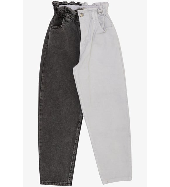 Escabel Kız Çocuk Jean Pantalon Beli Lastikli 5-14 Yaş, Karışık Renk