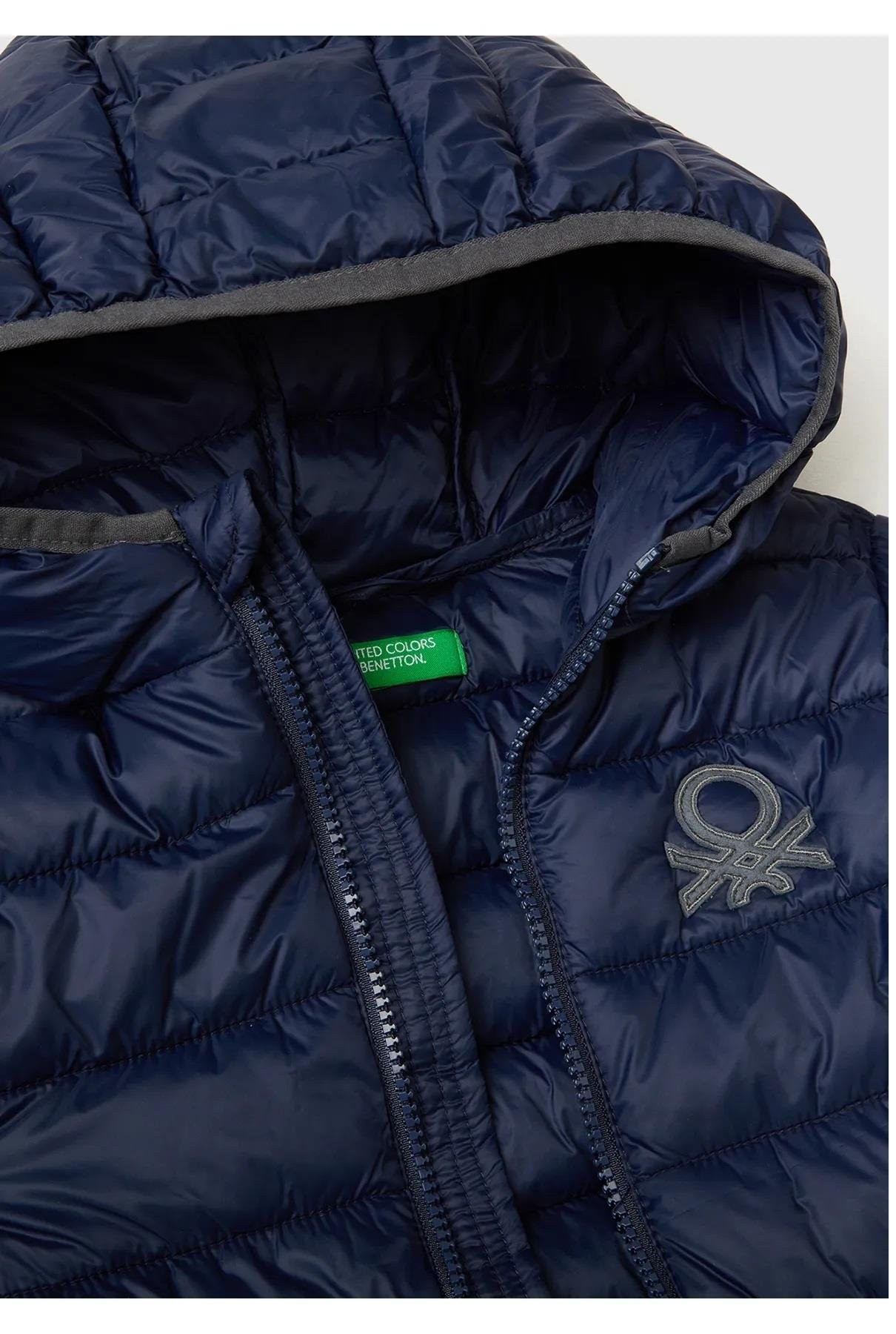 United Colors of Benetton Lacivert Mevsimlik Puffer Kız Çocuk Mont