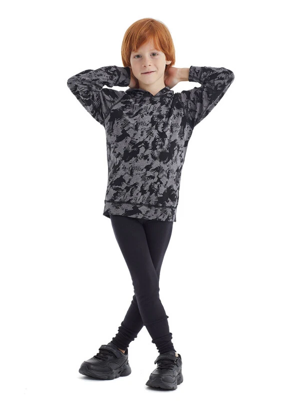 Blackspade Çocuk Termal Sweatshirt 2. Seviye 5946 - Gri Melanj