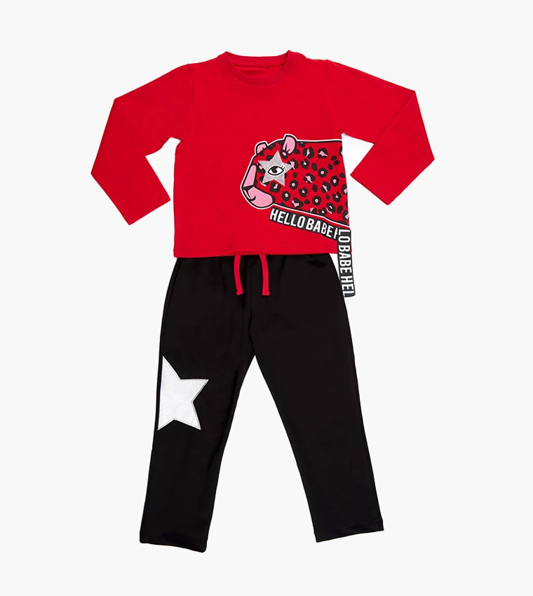 Deno kids Hello Babe Eşofman Takımı 