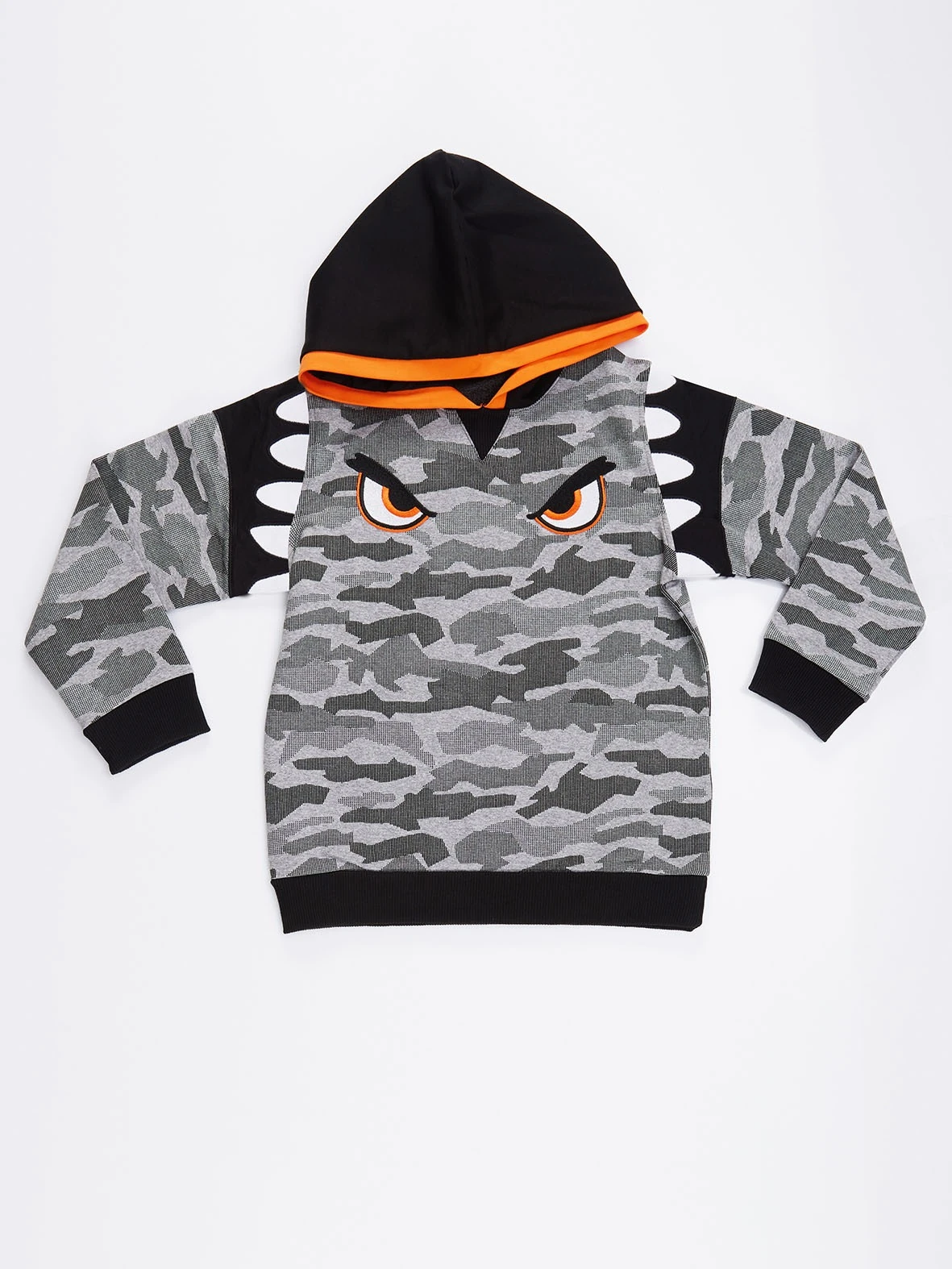 Deno Kids Kamuflaj Kapişonlu Erkek Çocuk Sweatshirt