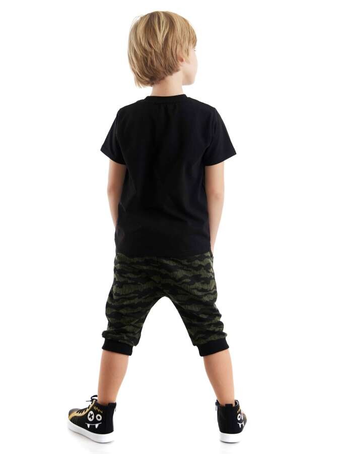 Woof Erkek Çocuk T-shirt Kapri Şort Takım Denokids