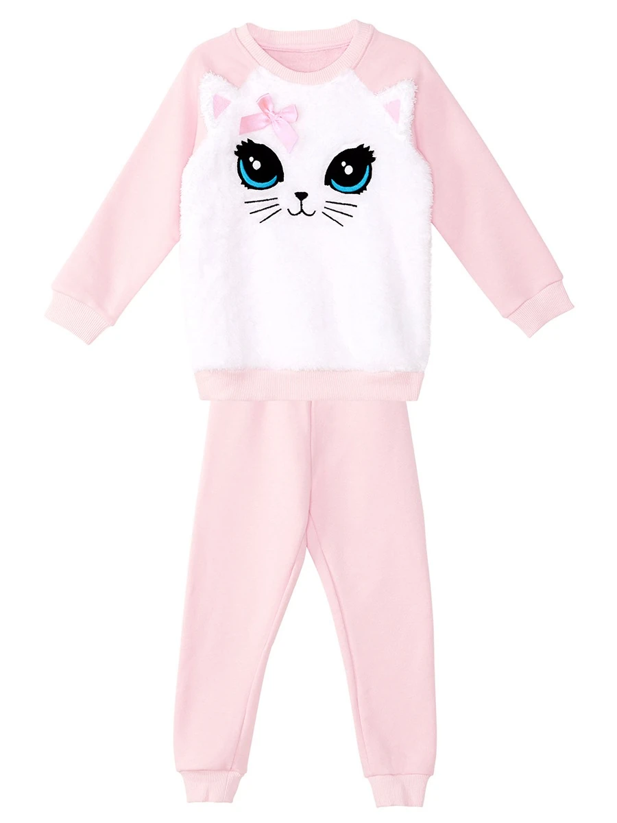 Deno Kids Baby Cat Kız Çocuk Yumuş Eşofman Takım