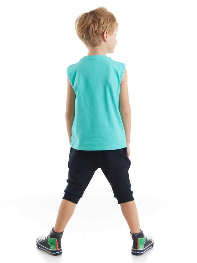 Ahoy Erkek Çocuk T-shirt Kapri Şort Takım Denokids