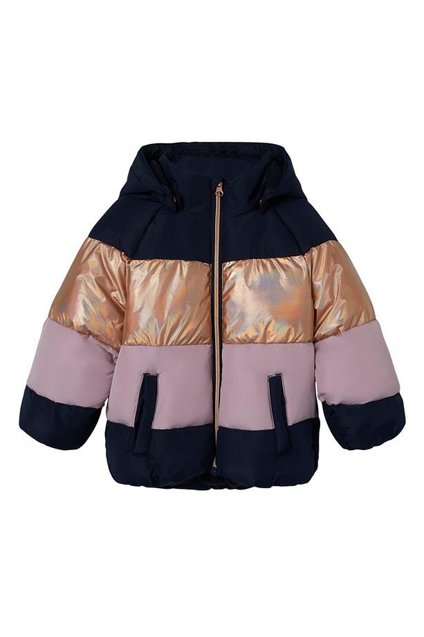 name it Name İt Lacivert Kız Bebek Mont NMFMILLE PUFFER JACKET BLOCK FOIL