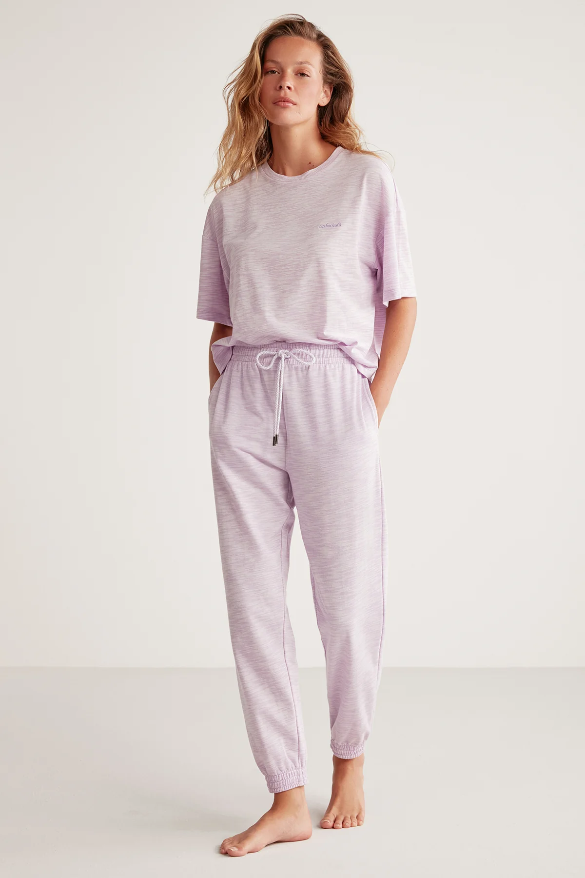 Catherine's Yumuşak Dokulu Kadın Pijama Takımı