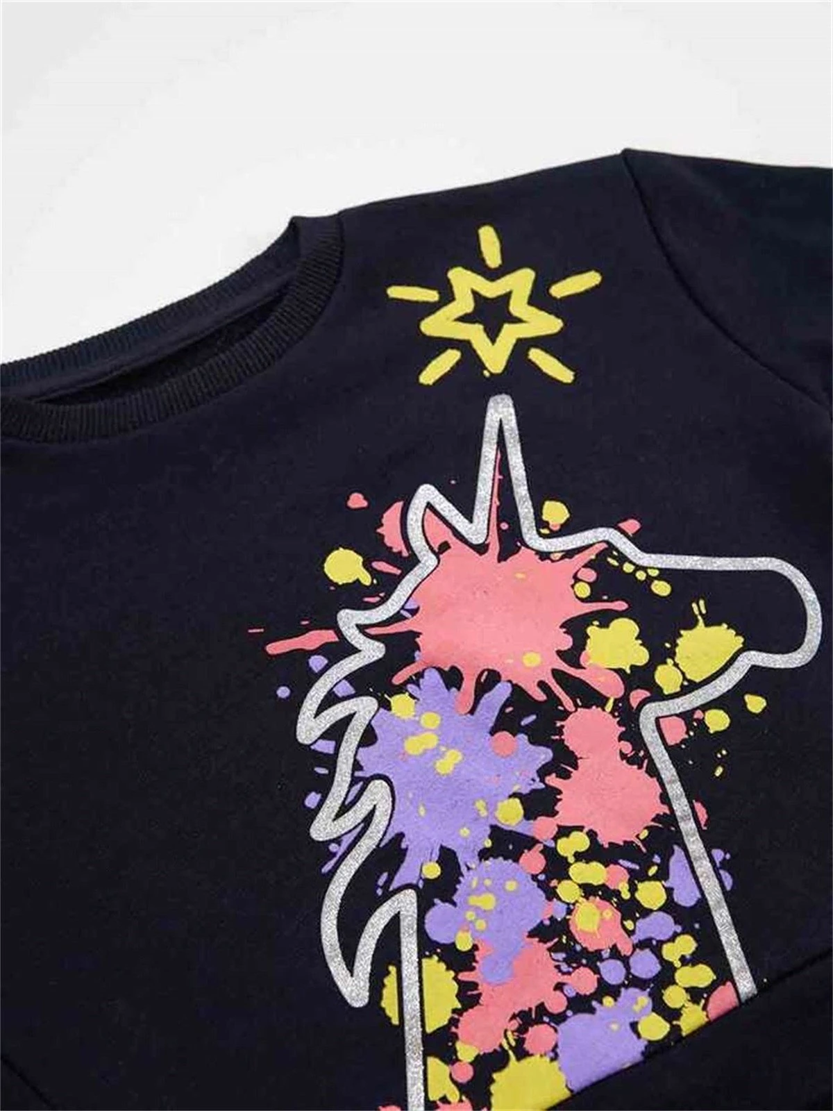 Deno Kids Kız Çocuk Unicorn Splash Eşofman Takım 