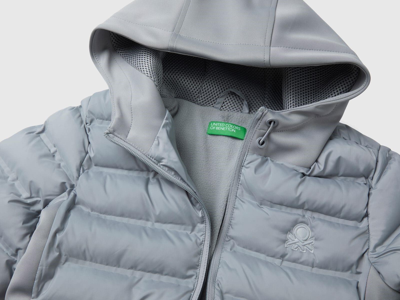 United Colors of Benetton Erkek Çocuk Gri Dalgıç Kumaşlı Mont BNT-B