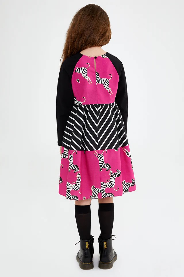 SHE SHE Zebra Pamuk Elbise