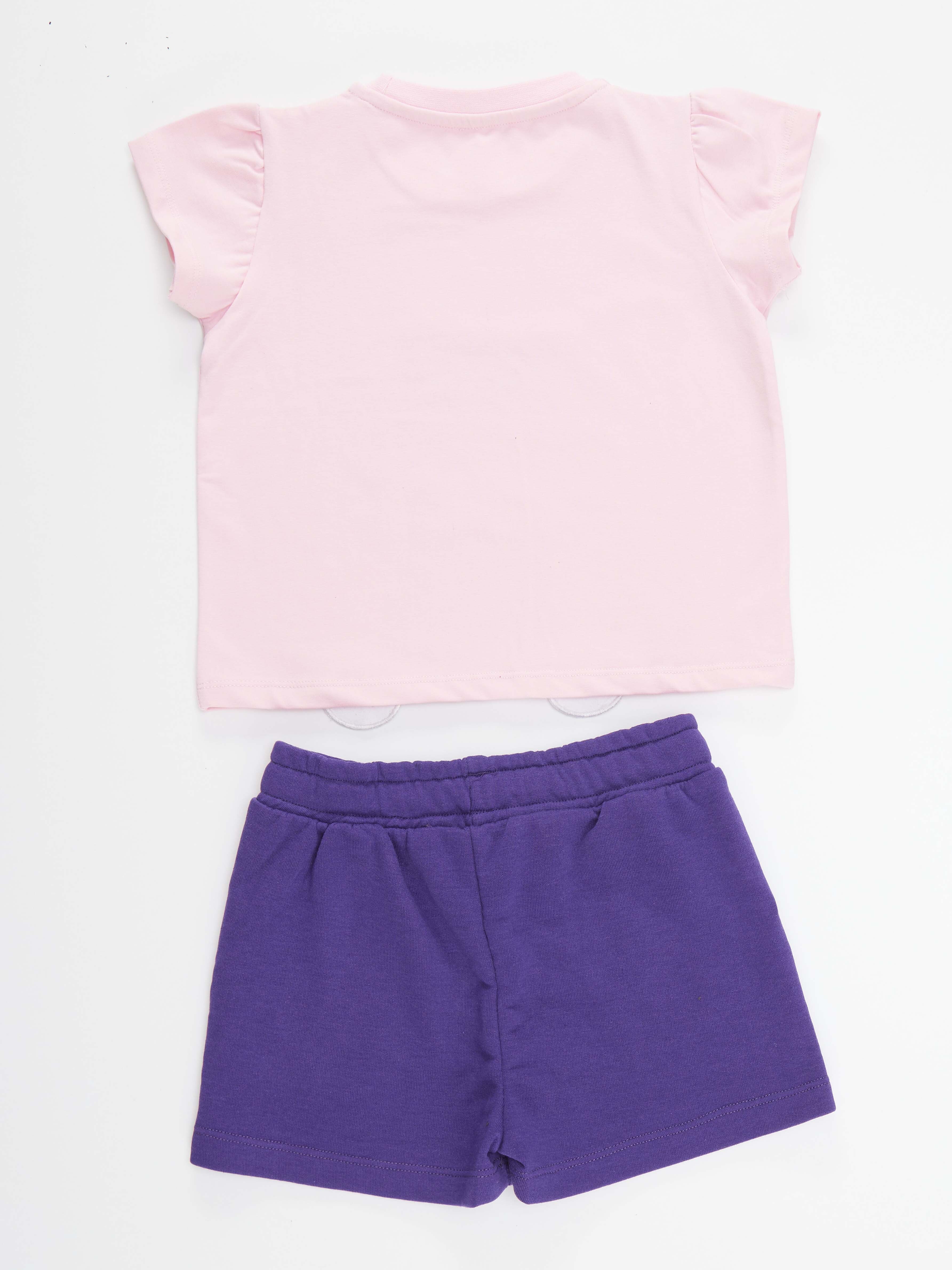 Ayıcık Kız Çocuk T-shirt Şort Takım Denokids