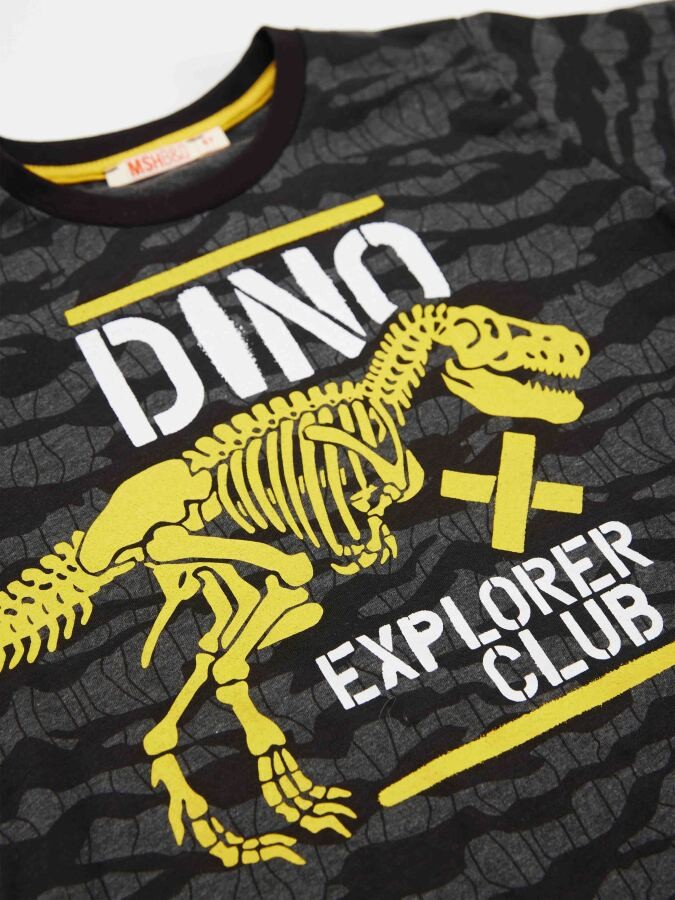 Dino Explorer Erkek Çocuk T-shirt Kapri Şort Takım MSHB&G