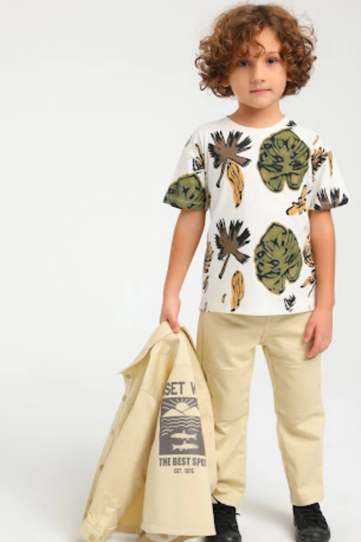 Jacklions Krem Erkek Bebek T-shirt