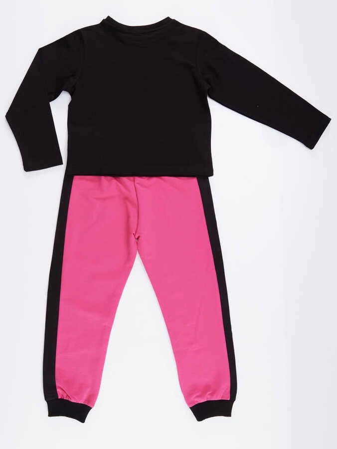 Deno Kids Rock And Bunny Kız Çocuk T-shirt Pantolon Takım