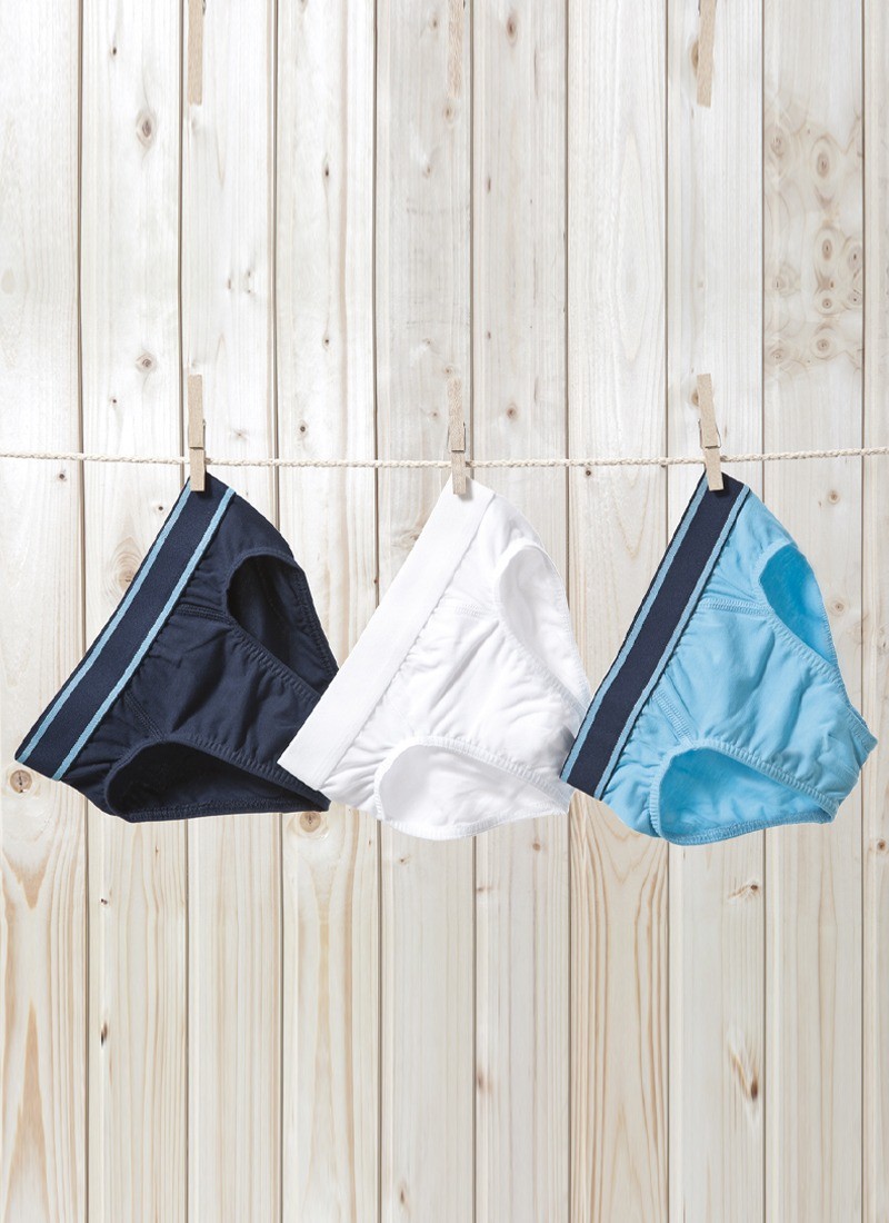 Blackspade Erkek Çocuk Külot 3'lü Paket 9394 - Lacivert Aqua Beyaz