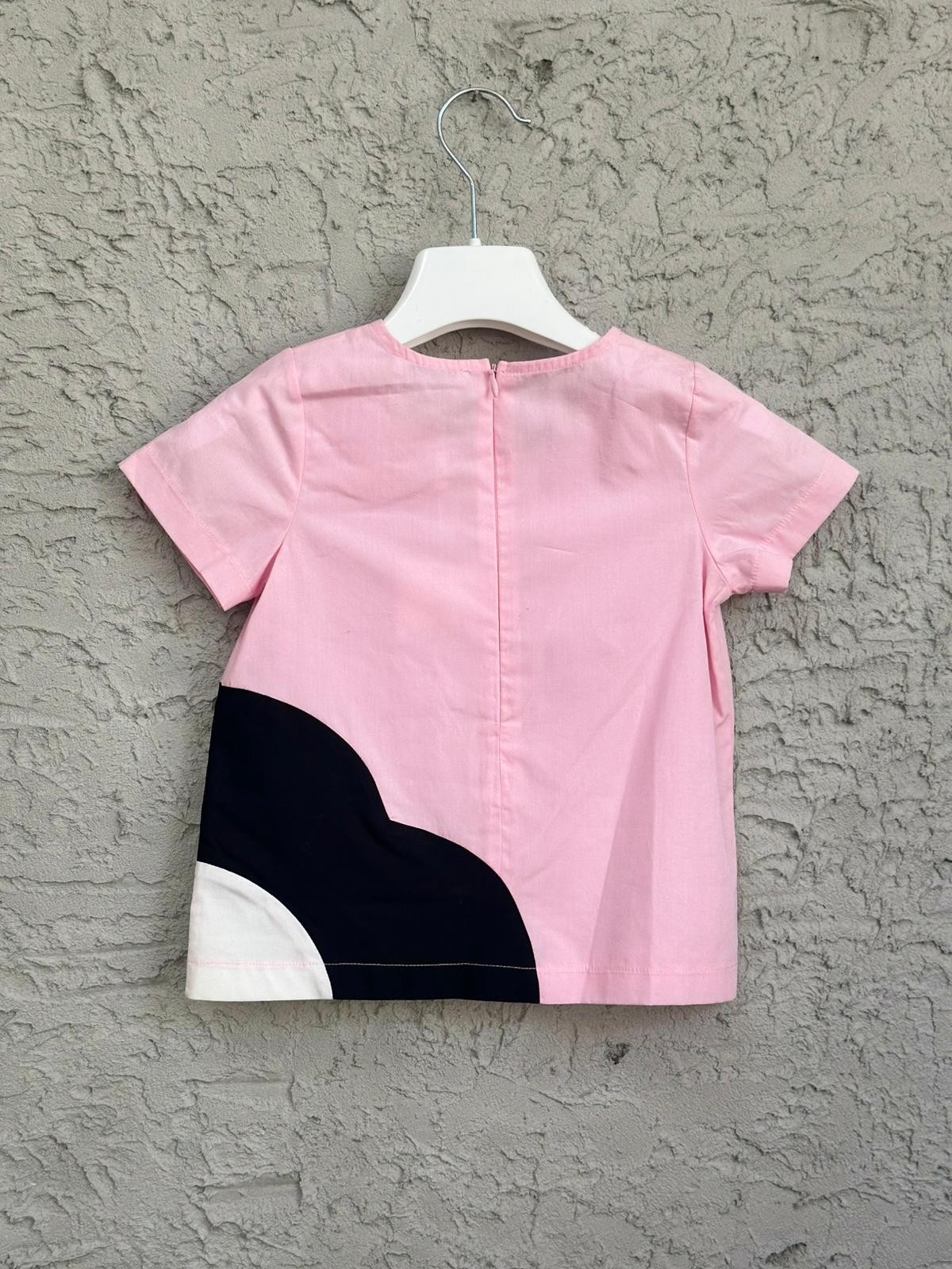 GOOSE PEMBE PAPATYALI BLUZ