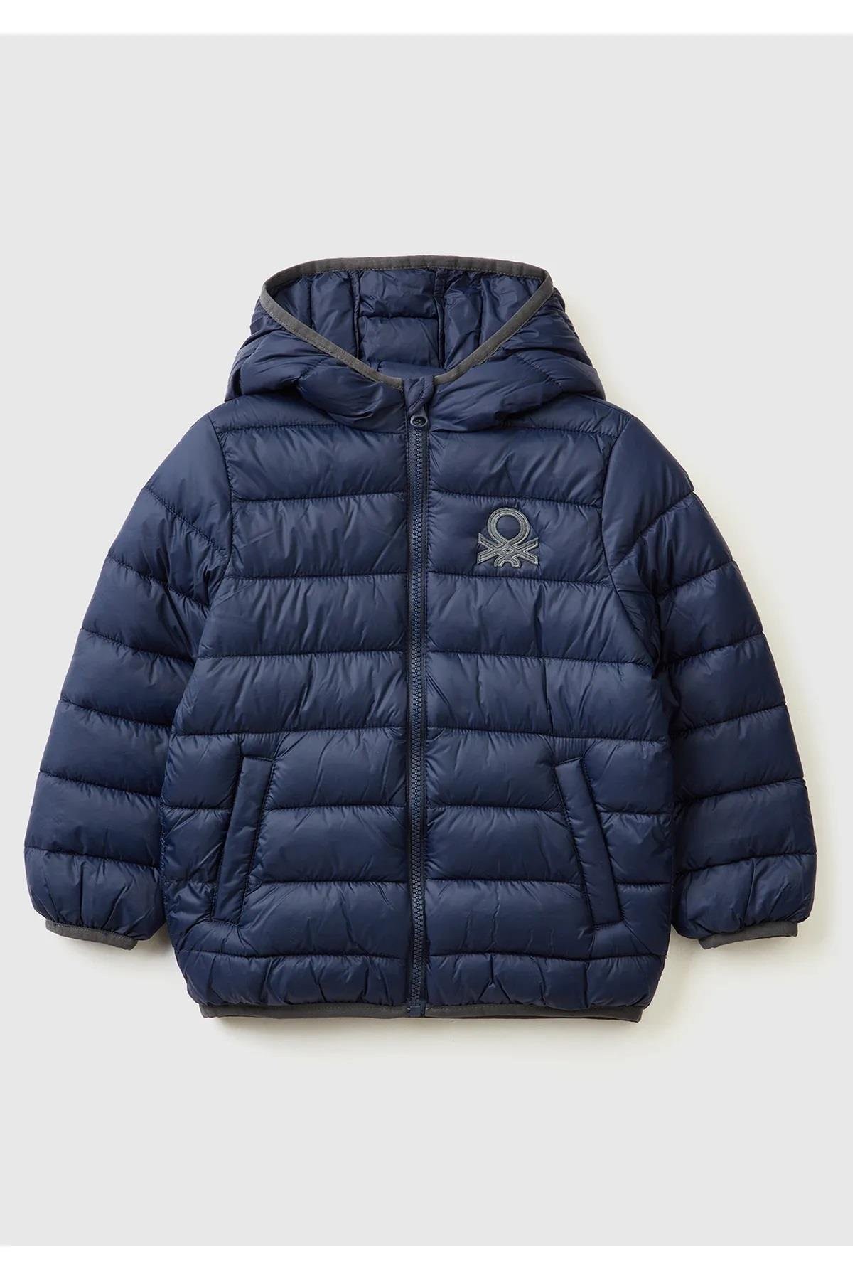 United Colors of Benetton Lacivert Mevsimlik Puffer Kız Çocuk Mont