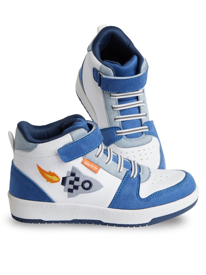 Roket Erkek Çocuk Beyaz Sneakers Spor Ayakkabı Denokids