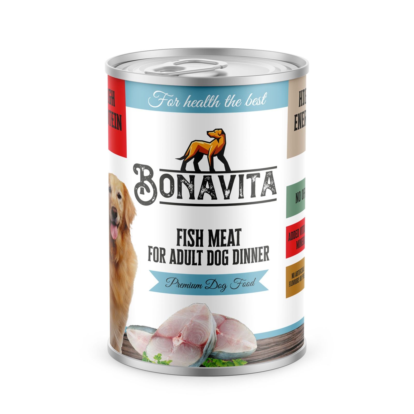 Bonavita Balık Etli Yetişkin Köpek Maması 400 gr 36 adet