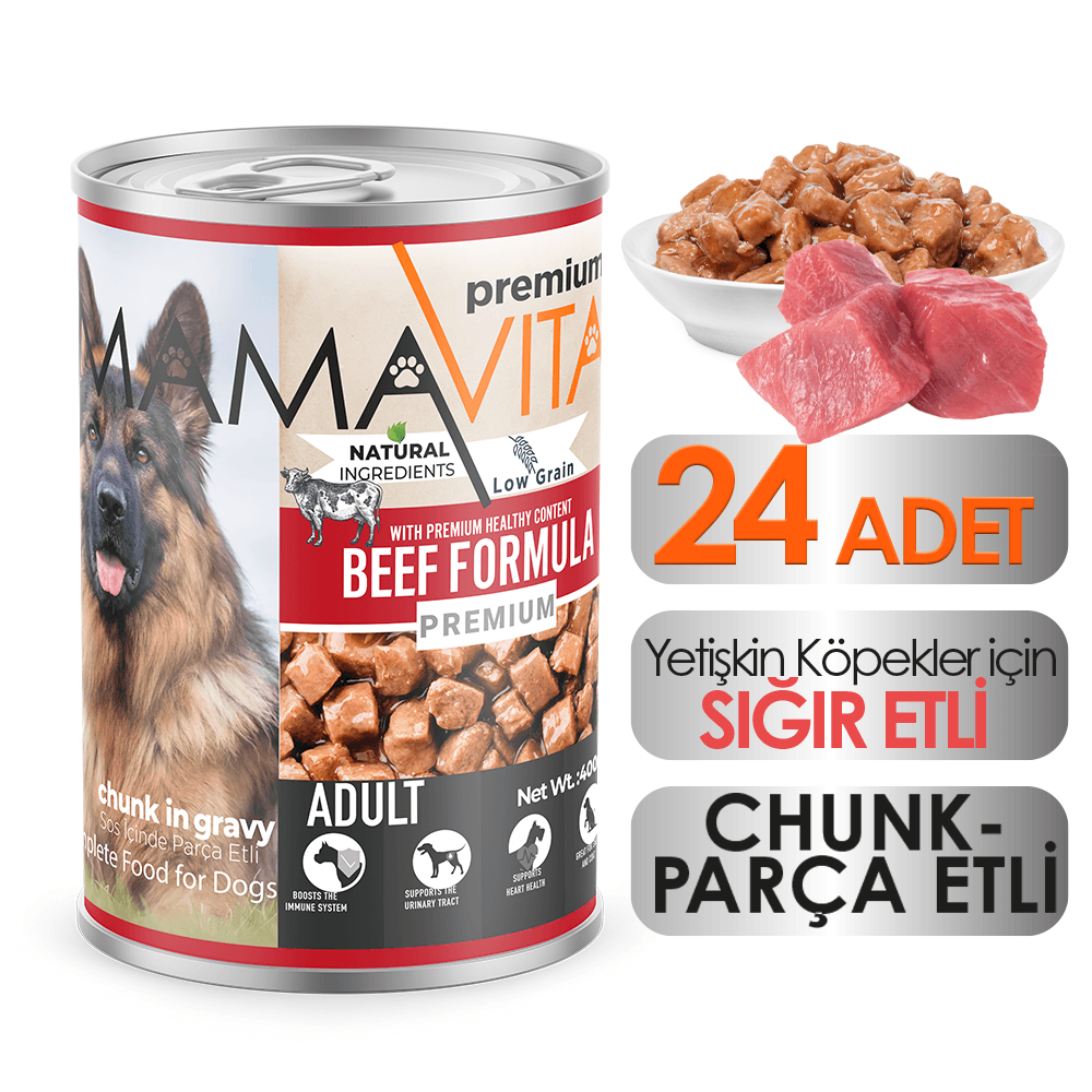 Mamavita Dana Etli Yetişkin Köpek Maması 400gr 24 Adet