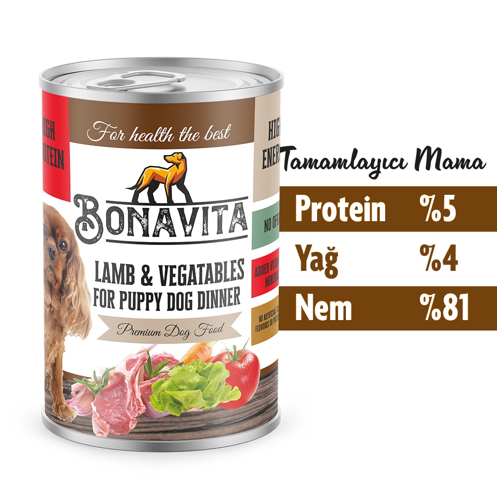 Bonavita Kuzu Etli Yavru Köpek Maması 400 gr 24 adet