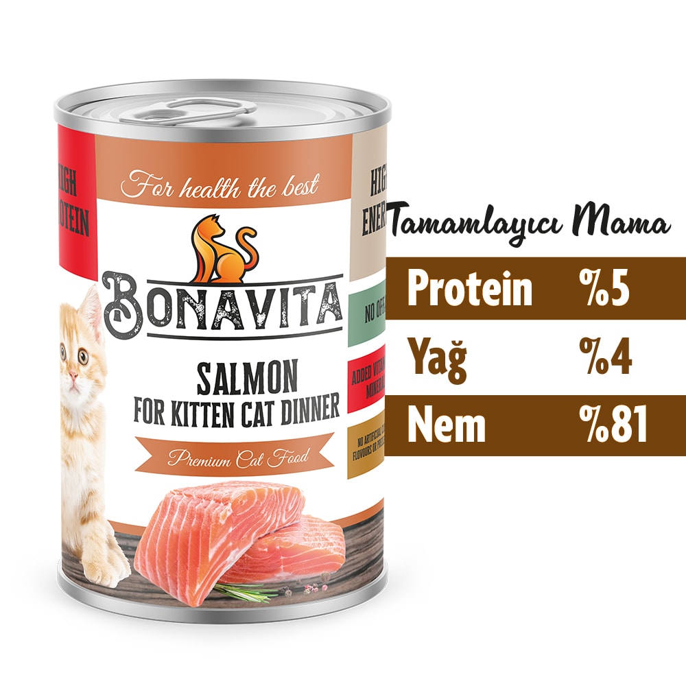 Bonavita Somonlu Yavru Kedi Maması 24 Adet