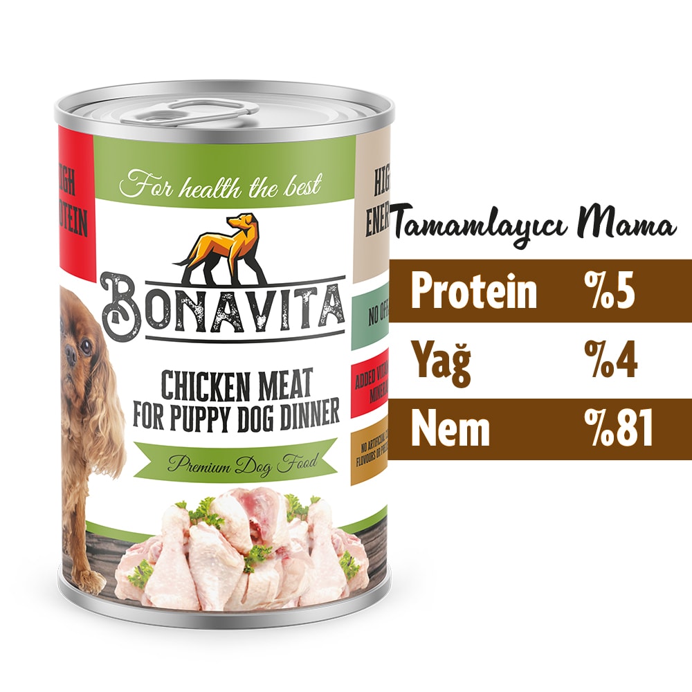 Bonavita Tavuk Etli Yavru Köpek Maması 400 gr 24 adet