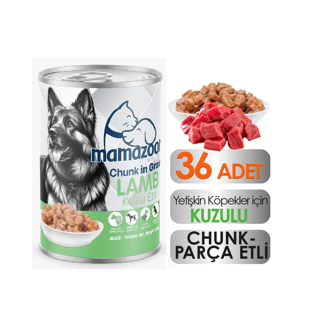 Mamazoone Kuzu Etli Yetişkin Köpek Maması 36 Adet