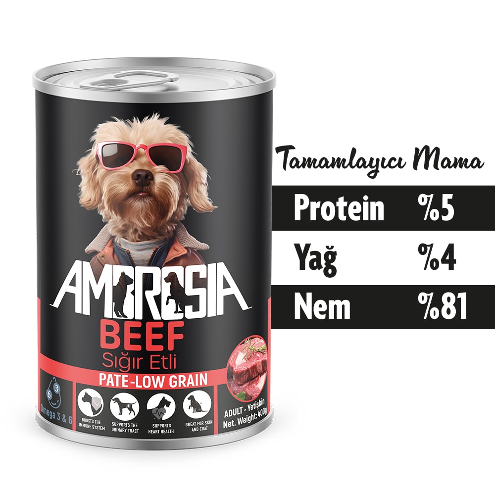 Ambrosia Dana Etli Yetişkin Köpek Maması 400gr 24Adet