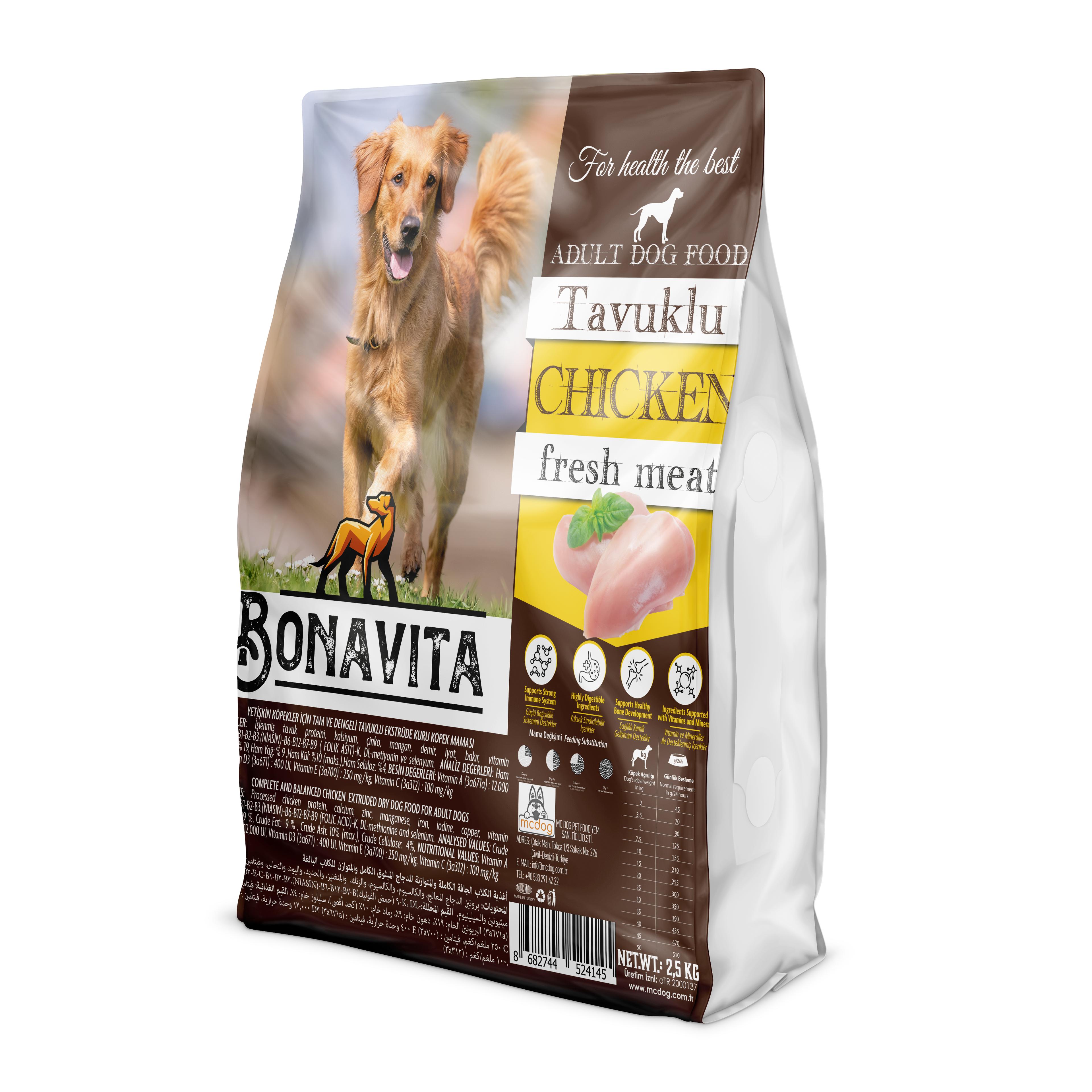 Bonavita Tavuk Etli Köpek Kuru Maması 10 kg (2.5 kg X 4 adet )