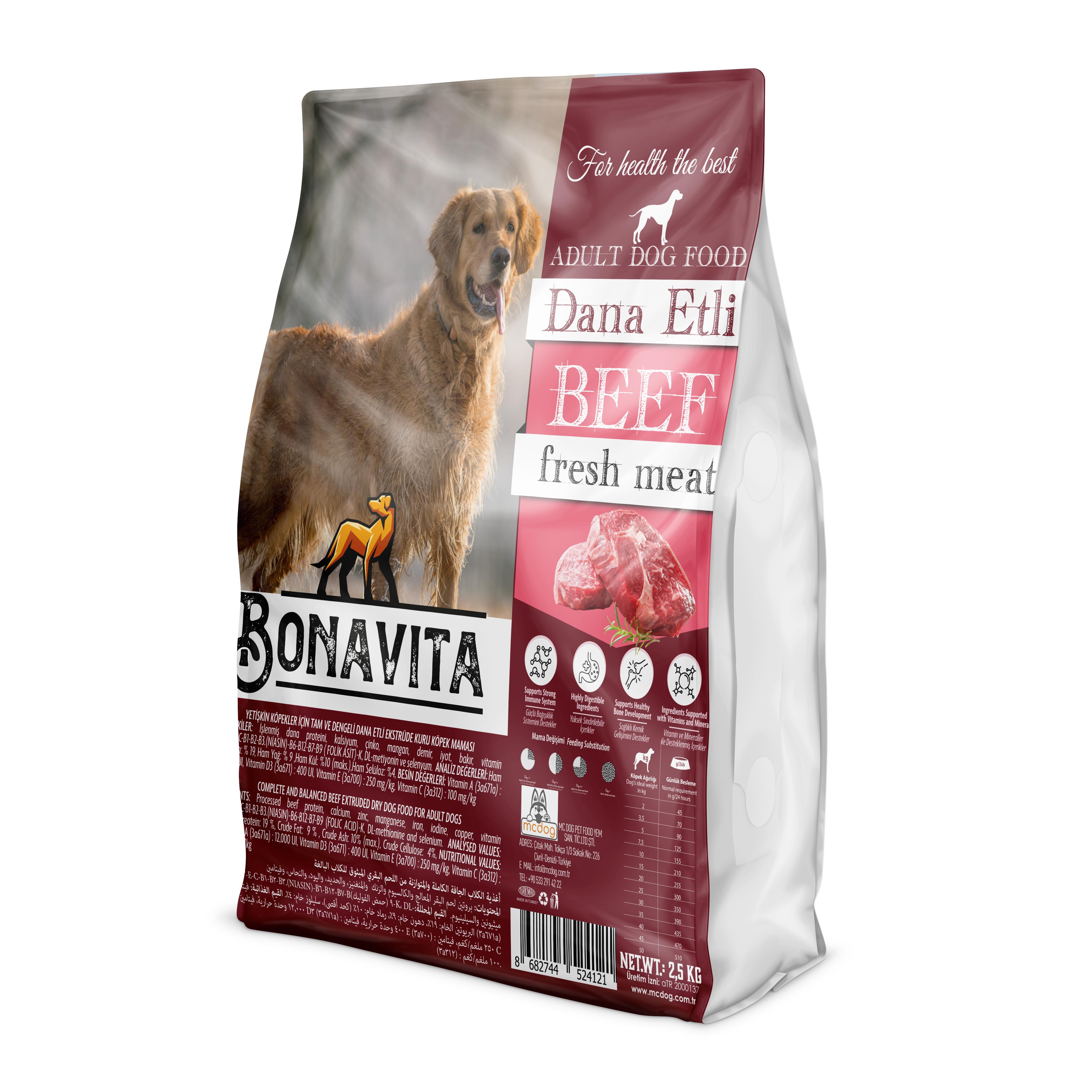Bonavita Dana Etli Köpek Kuru Maması 10 kg (2.5 kgX4 adet)