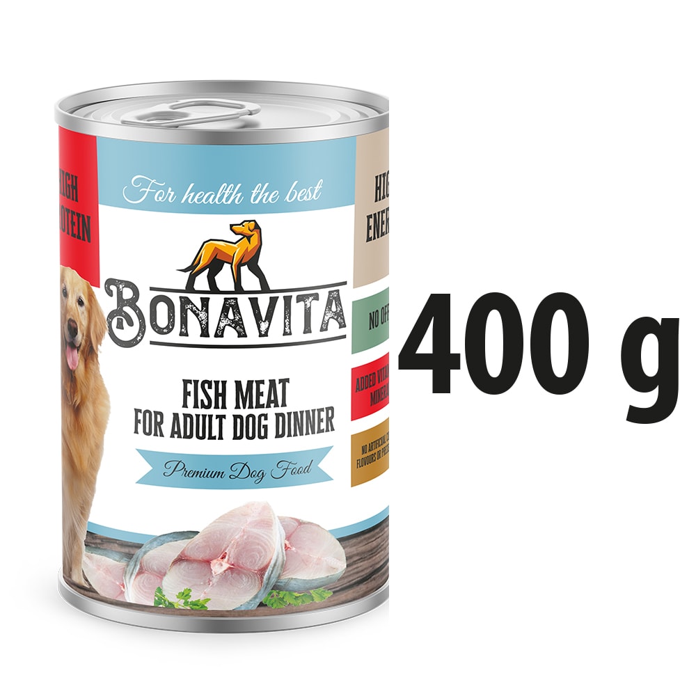 Bonavita Balık Etli Yetişkin Köpek Maması 400 gr 36 adet