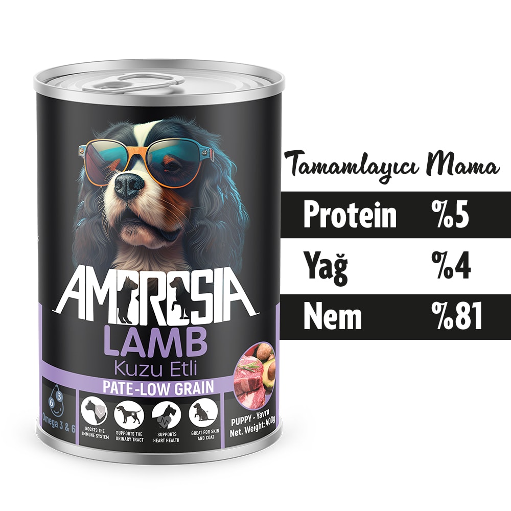 Ambrosia Kuzu Etli Yavru Köpek Maması 400 gr 36 Adet