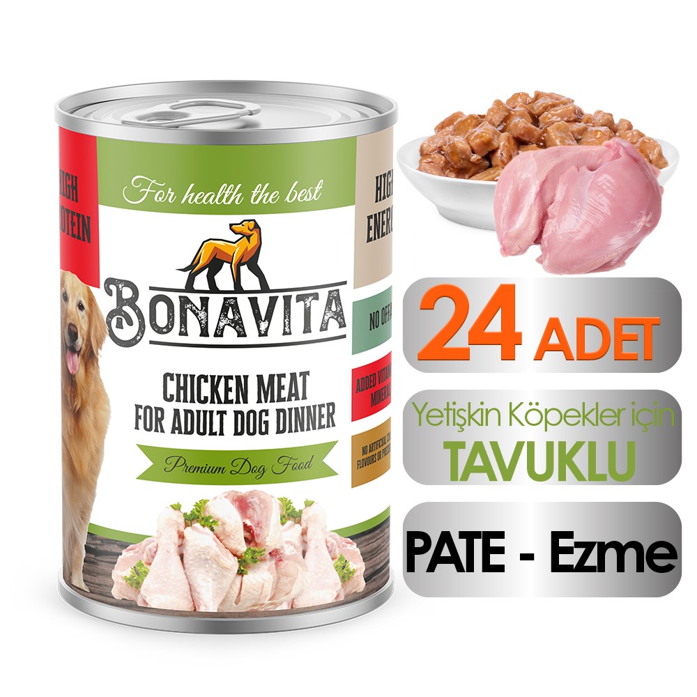 Bonavita Tavuk Etli Yetişkin Köpek Maması 400 gr 24 adet