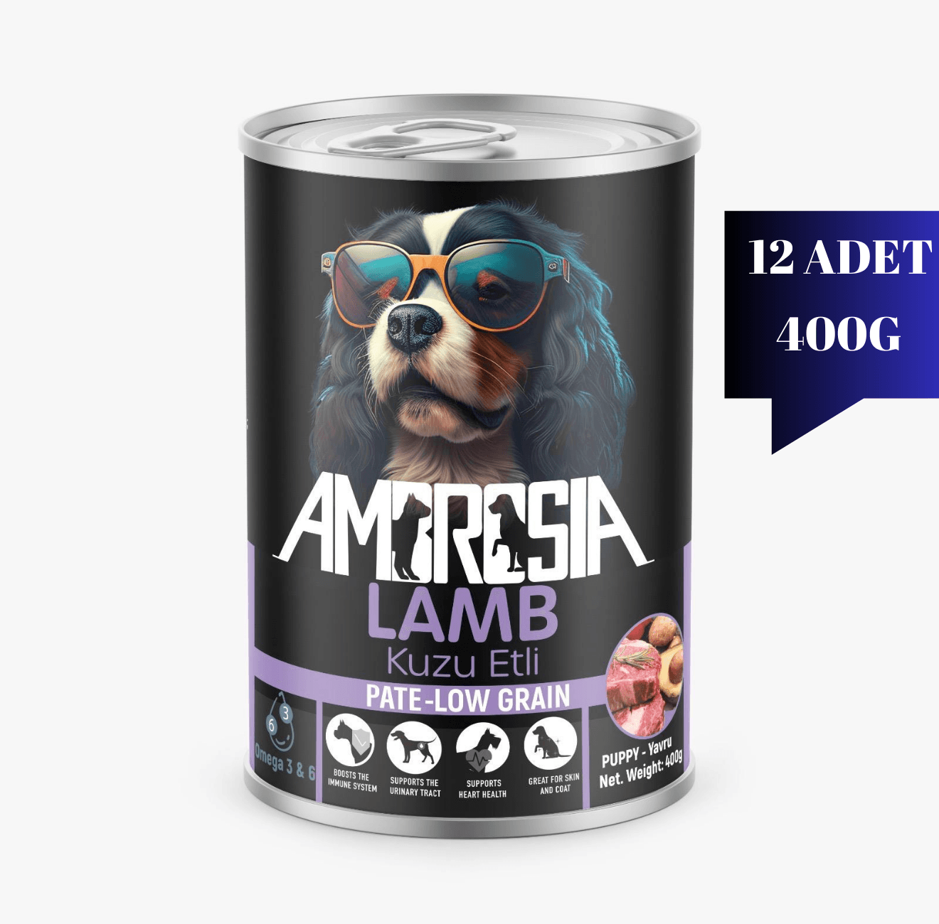 Ambrosia Kuzu Etli Yavru Köpek Maması 400 gr 12 Adet