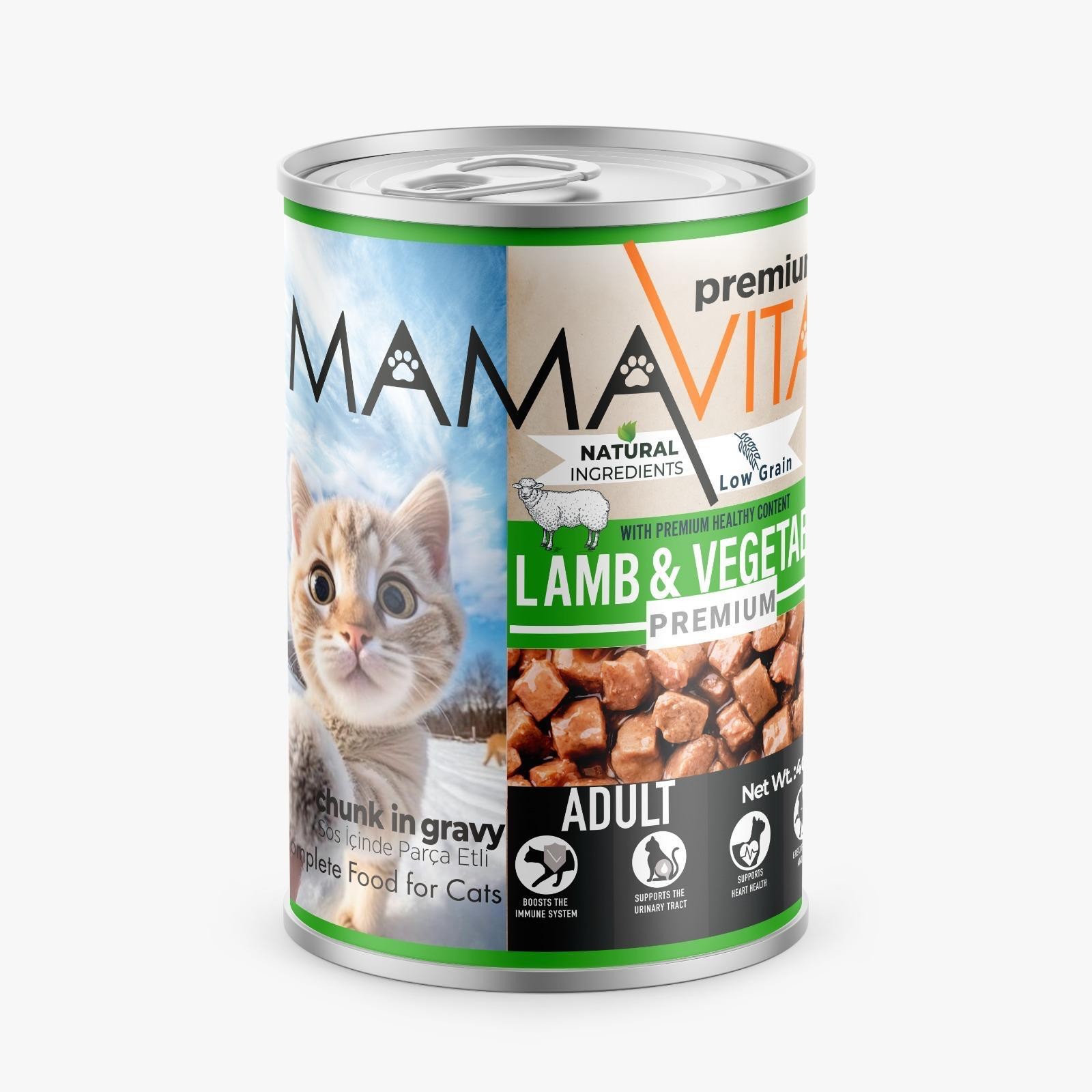 Mamavita Kuzu Etli Yavru Kedi Maması 400gr 12Adet