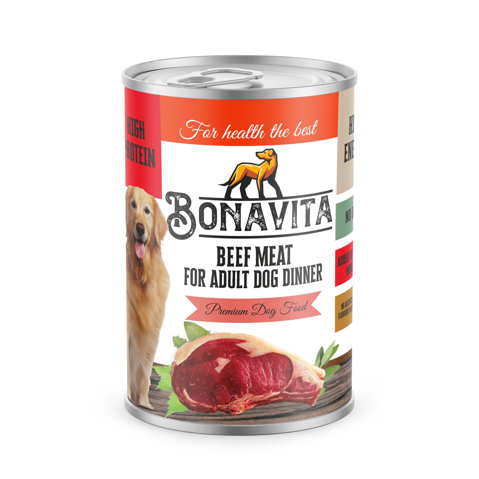 Bonavita Biftekli Yetişkin Köpek Maması 12 Adet 