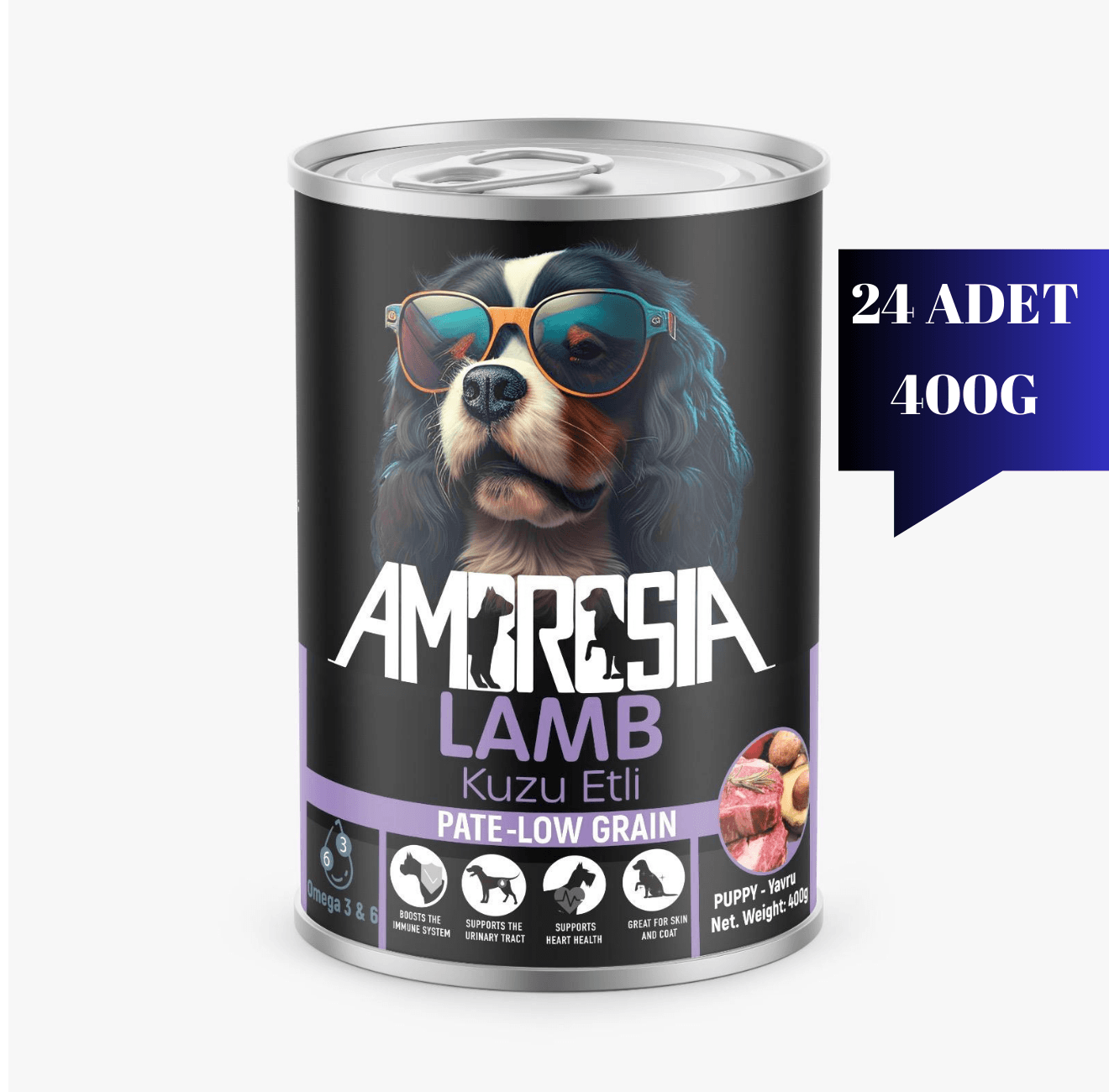 Ambrosia Kuzu Etli Yavru Köpek Maması 400 gr 24 Adet