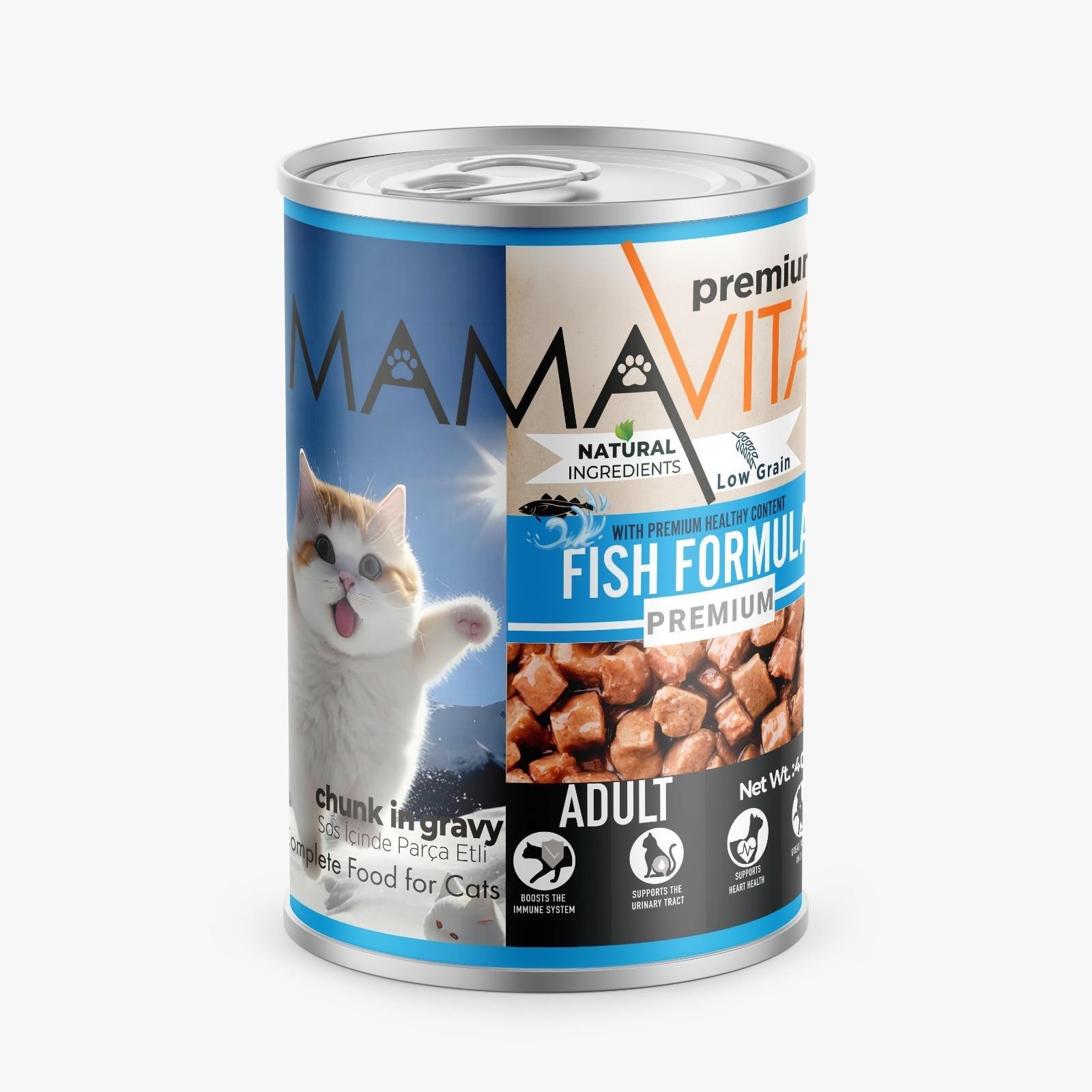 Mamavita Balık Etli Yetişkin Kedi Maması 400gr 36 Adet