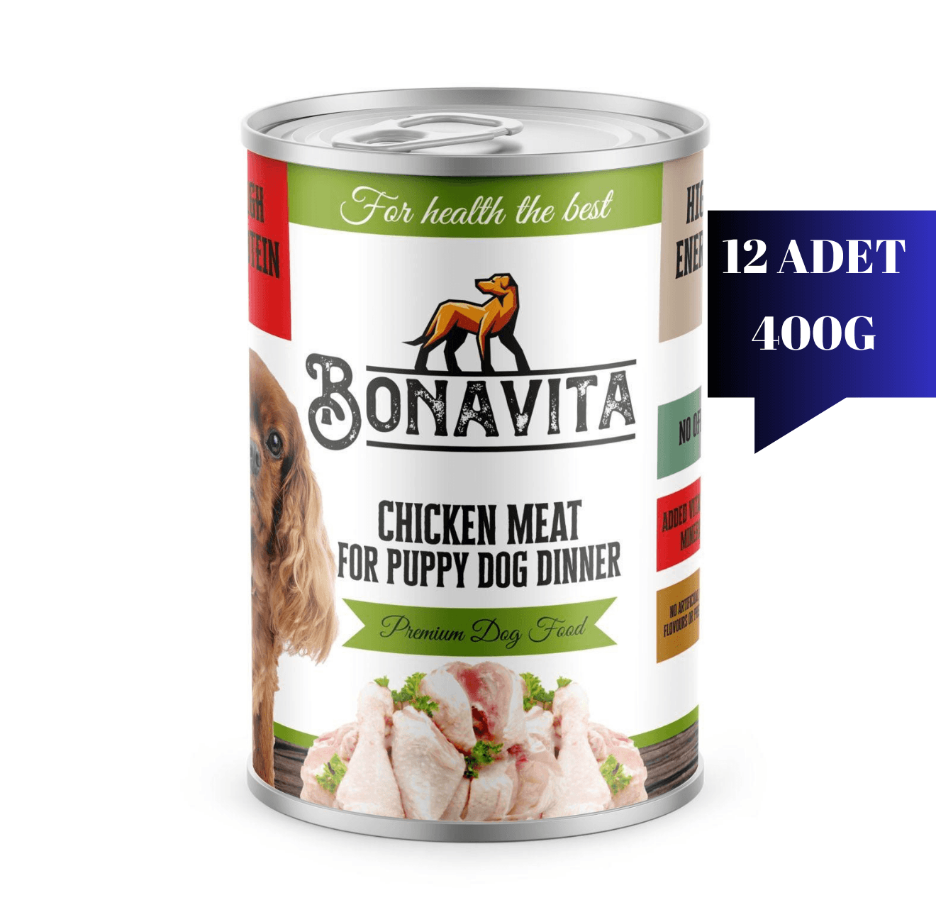 Bonavita Tavuk Etli Yavru Köpek Maması 400 gr 12 adet