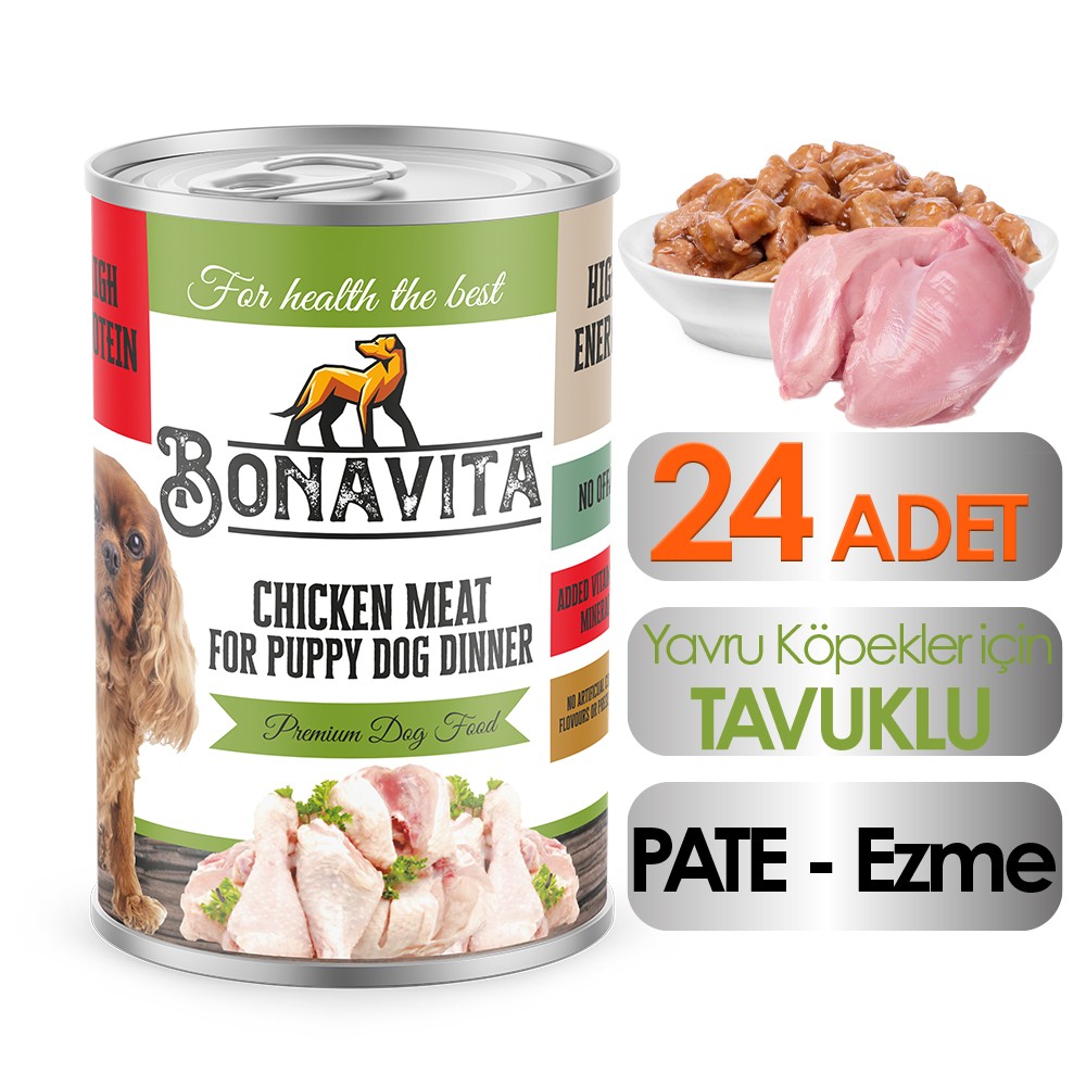 Bonavita Tavuk Etli Yavru Köpek Maması 400 gr 24 adet