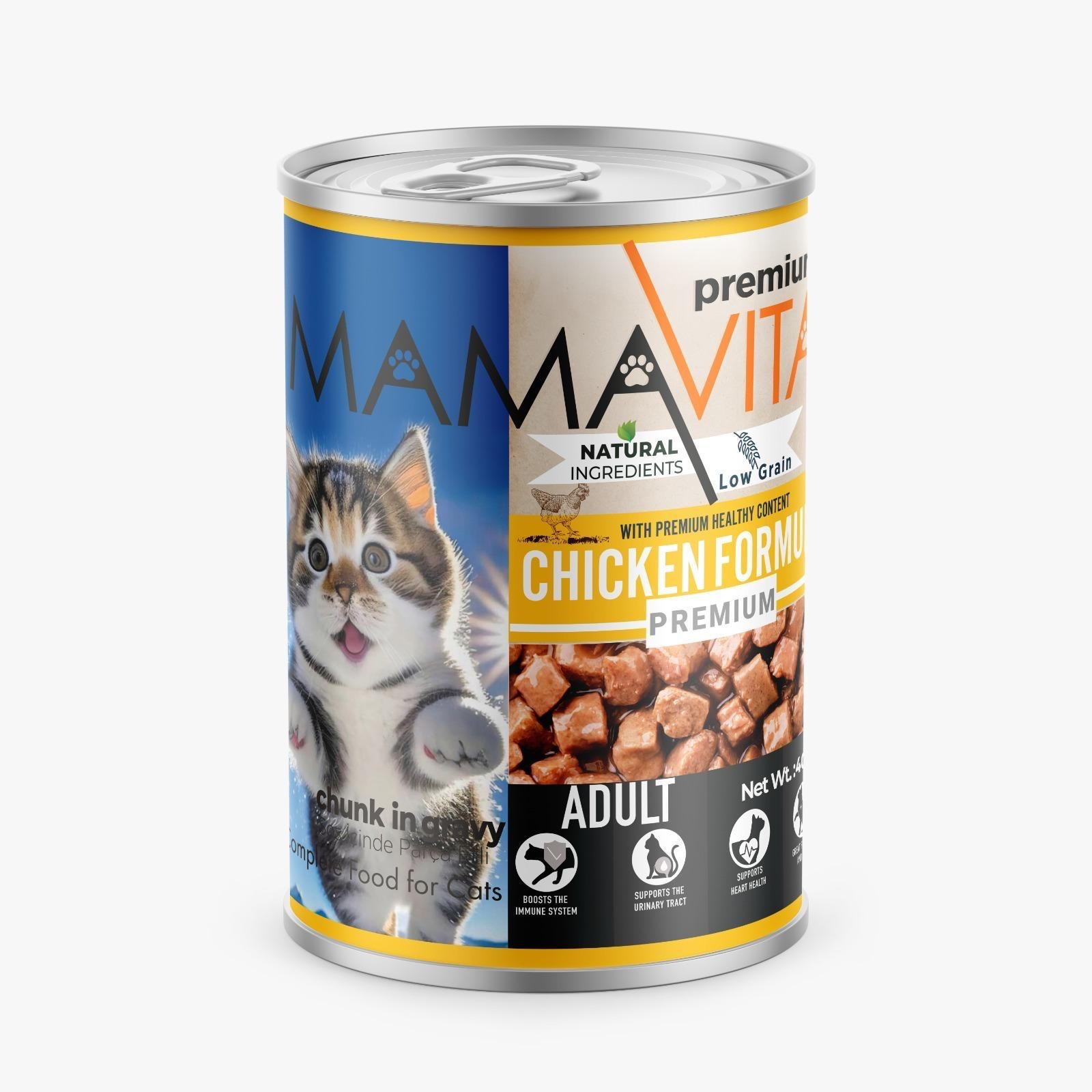 Mamavita Tavuk Etli Yetişkin Kedi Maması 400gr 36 Adet
