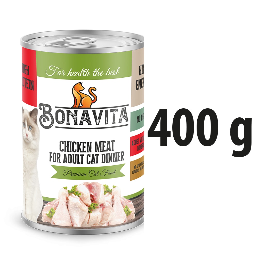 Bonavita Tavuk Etli Yetişkin Kedi Maması 400 gr 24 adet