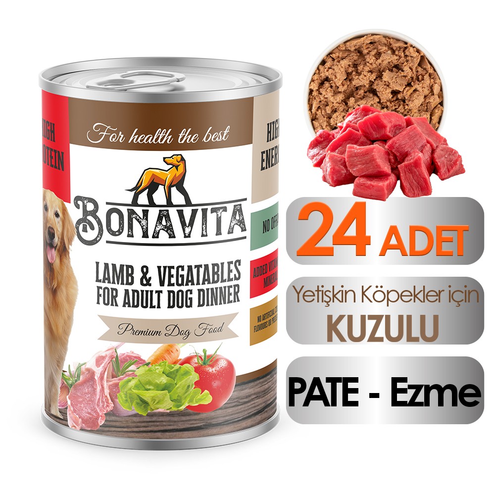 Bonavita Biftekli Yetişkin Köpek Maması 24 Adet 