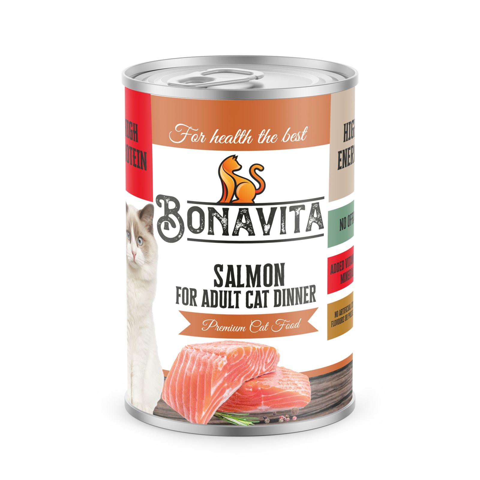 Bonavita Somonlu Yetişkin Kedi Maması 12 Adet