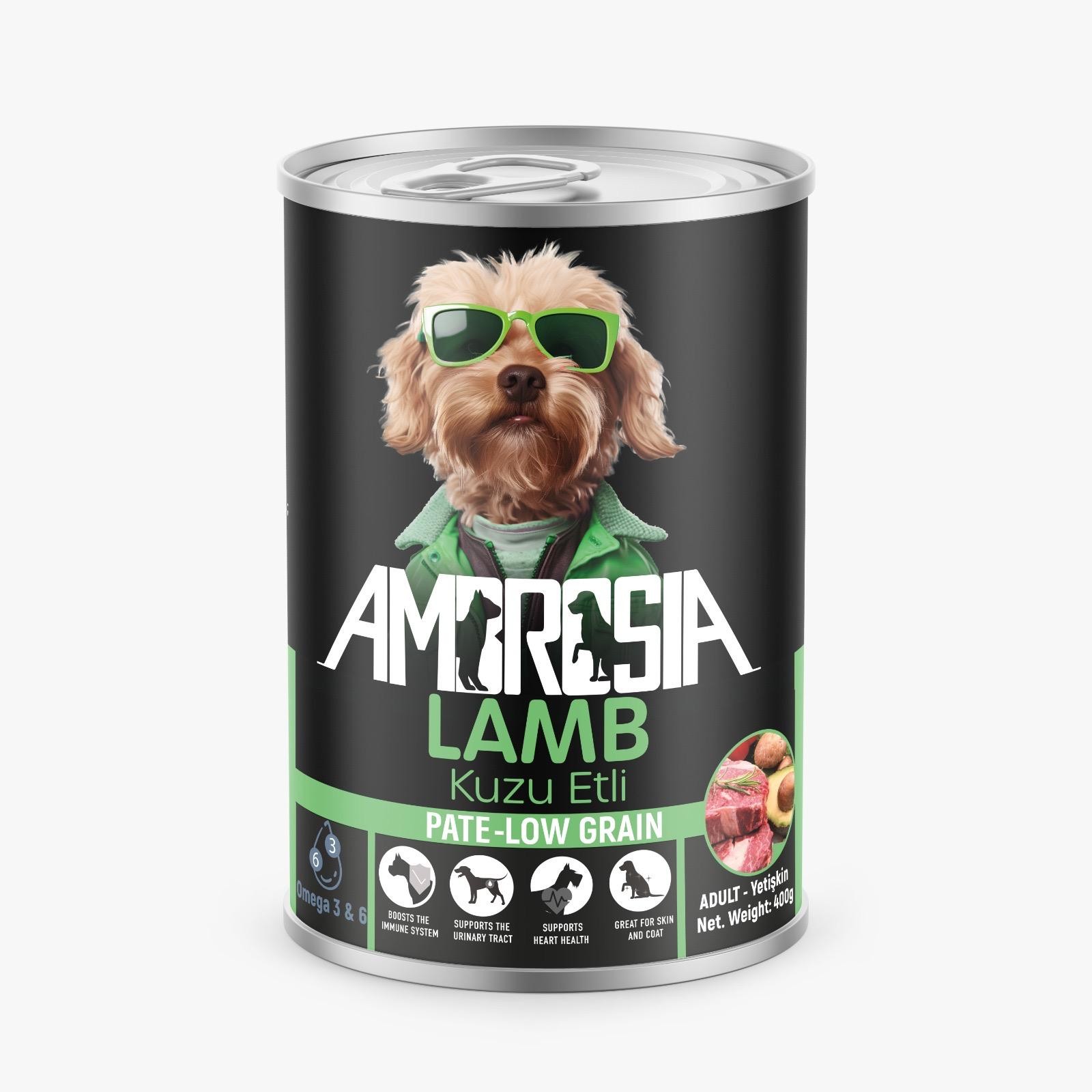 Ambrosia Kuzu Etli Yetişkin Köpek Maması 400 gr 36 Adet