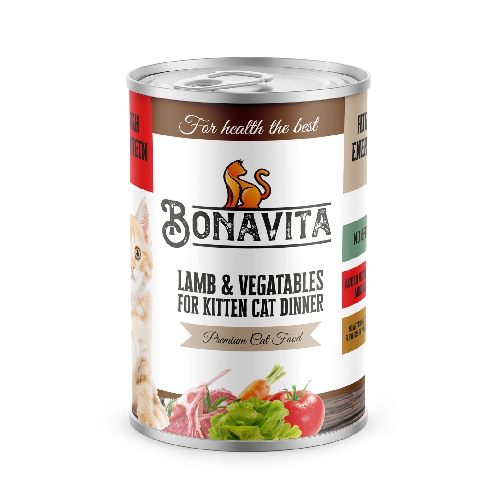 Bonavita Kuzu Etli Yavru Kedi Maması 400 gr 36 adet