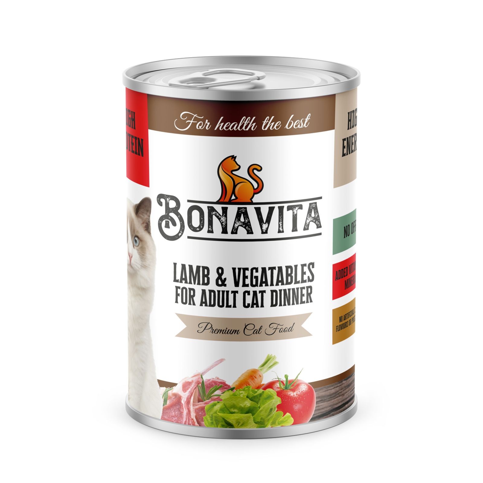 Bonavita Kuzu Etli Yetişkin Kedi Maması 400 gr 36 adet