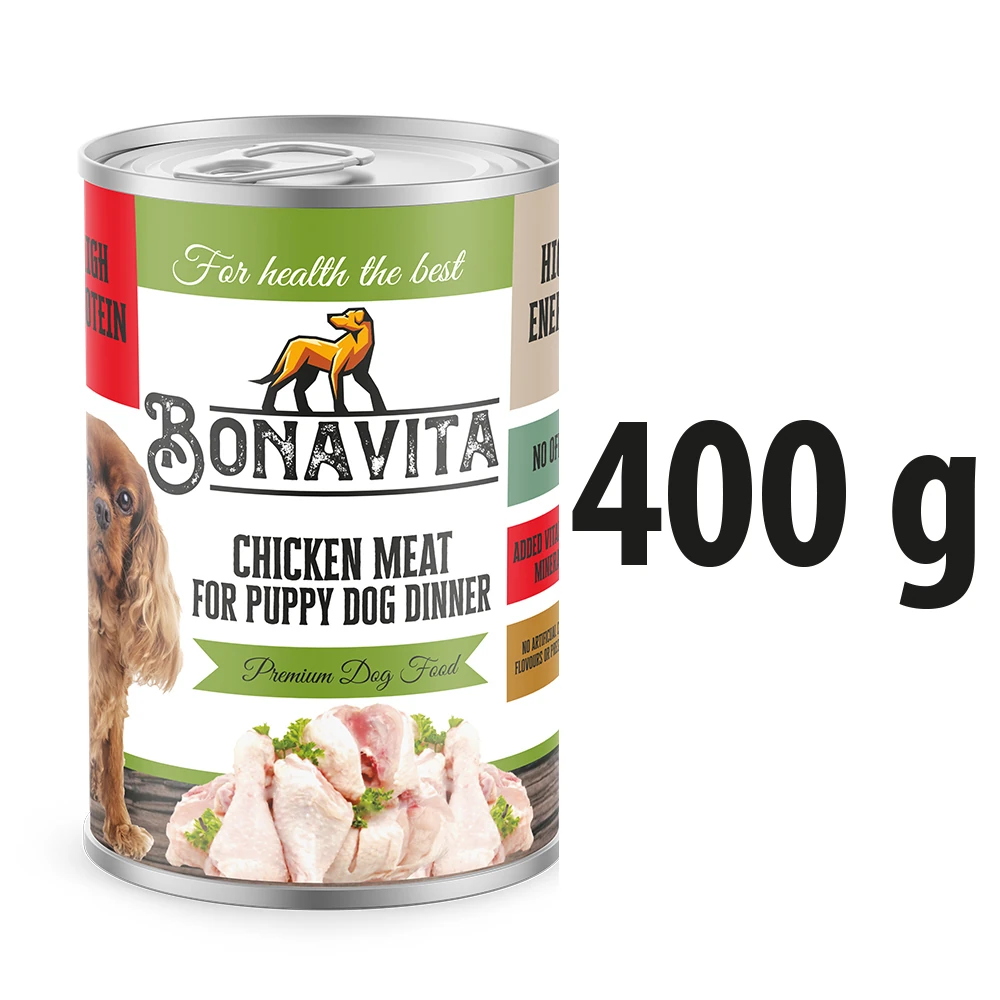 Bonavita Tavuk Etli Yavru Köpek Maması 400 gr 12 adet