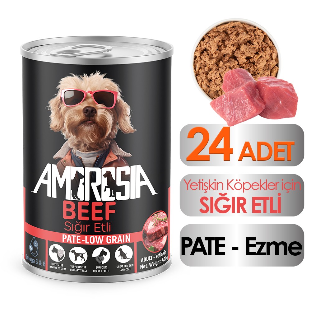 Ambrosia Dana Etli Yetişkin Köpek Maması 400gr 24Adet